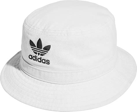 adidas originals unisex washed bucket hat whiteblack  size amazoncouk clothing