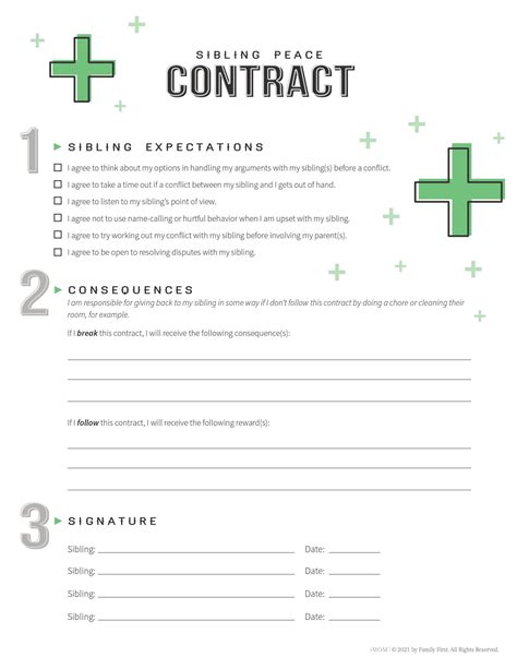 printable contracts  kids  teenagers imom chore chart