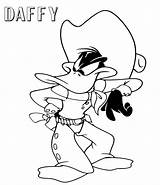 Daffy Duck Pato Pocoyo Colorironline Cowboy sketch template