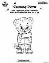 Coloring Down Pages Daniel Tiger Calming Printable Min Kids Info Print Book sketch template