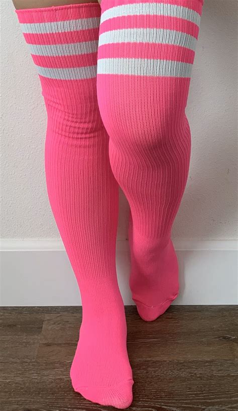 new sporty stripe thigh high socks t for her striped