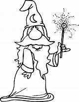 Coloring Magic Pages Wizard Kids Zauberer Fairy Ausmalen Ausmalbilder Printable Mythology Wand Magician Choose Board Hat sketch template