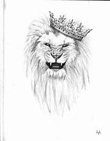 Lion Crown Sketch Sketches Rasta Tatoo Dreads sketch template