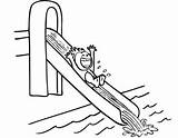 Wasserrutsche Malvorlage Ausmalbild Schwimmbecken Ausmalen Malen Bootsfahrt Farbstifte Rutscht Bildnachweise Polen Gfk sketch template