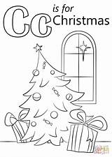 Letter Coloring Christmas Pages Printable Preschool Work Alphabet Drawing sketch template