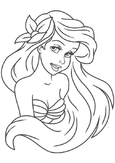 printable ariel   mermaid coloring pages  print