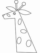 Coloring Pages Giraffe Animals Print Easily sketch template