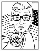 Coloring Ginsburg Ruth Book Bader Feminist Rbg Pages Month Women Notorious Dreams Printable History Supreme Court Badass Books Read Sheknows sketch template