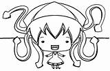 Squid Girl Chibi Coloring Small Wecoloringpage sketch template