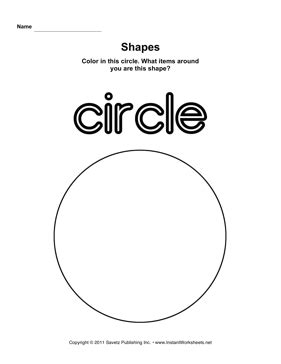images  circle worksheets  toddlers circle shape