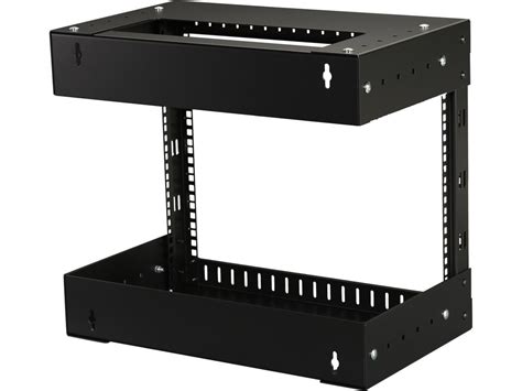 startechcom rkwalloa  open frame wall mount equipment rack adjustable depth neweggcom