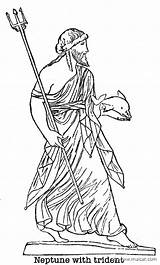 Greek Goddesses Poseidon sketch template