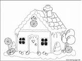 House Gingerbread Coloring Printable Pages Color Book sketch template