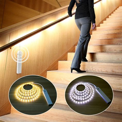 dc  wireless motion sensor kitchen led night light bed cabinet stairs