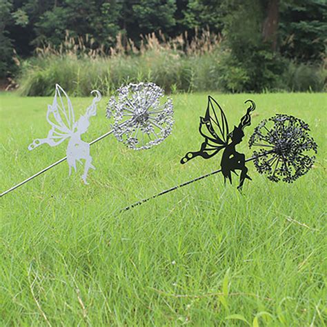 fairy dancing  dandelion garden decoration metal art etsy