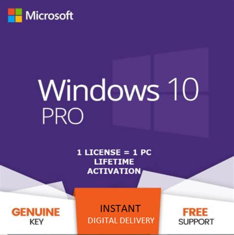 Microsoft Windows 10 Pro Product Key 32 64 Bit Genuine