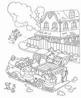 Richard Scarry Coloring Pages Town Printable Halloween Color Fire Scary Getcolorings Cat Cartoons Birthday Baby Cartoon Kids Truck sketch template