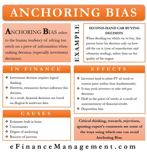 anchoring bias meaning  affects   efm