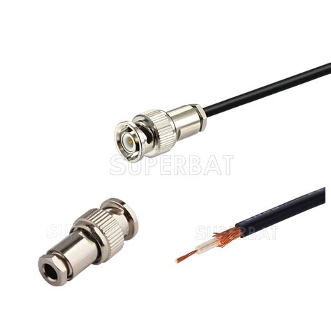 mini bnc male straight plug connector  rg  cable