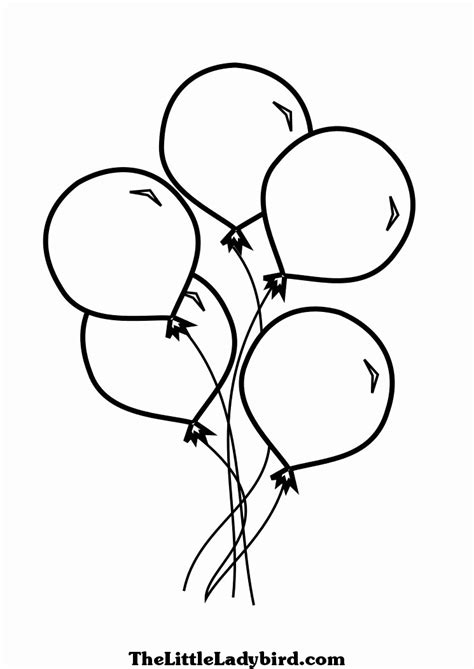 birthday balloon coloring pages  getdrawings