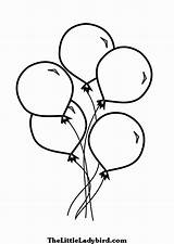 Coloring Birthday Balloon Pages Balloons Print Getdrawings Color Printable Getcolorings sketch template