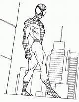 Coloring Pages City York Spider Man Kids Popular sketch template