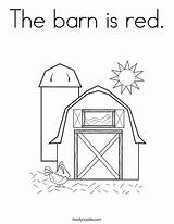 Twistynoodle Coloring Red Barn Preschool Pages Farm sketch template