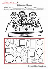 Shapes Colouring Rectangles Rectangle Coloring sketch template