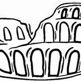 Rome Ancient Amphitheater Drawing Coloring Netart Cartoon sketch template