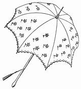 Umbrella Outline Parasol Umbrellas Ombrelle Parasols Colorier Parapluie Fleurs Hither Olddesignshop sketch template