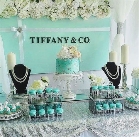 tiffany and co backdrop and dessert tablestylish soirees with 12