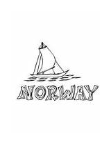 Coloring Norway Pages Nordland Boat sketch template