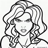 Widow Coloring Draw Pages Drawing Marvel Face Angry Scarlett Girl Johansson Drawings Step Printable Easy Dragoart Characters Avengers Comics Print sketch template