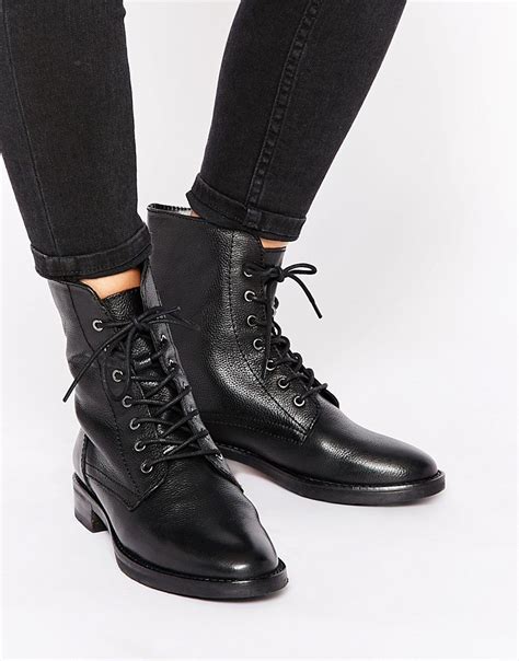 asos aerodrome leather lace  ankle boots  asoscom shoes women heels boot shoes women boots