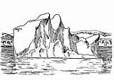 Iceberg Coloring Pages Antarctica Book Designlooter Kids Artism Landscape Ijsberg Drawings Printable Animals 531px 95kb Two sketch template