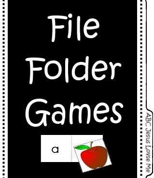 file folder games  preschool academic  bible learning