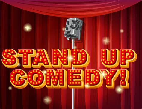 stand  comedy logo  microphone  vector art  vecteezy