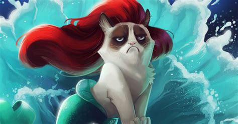 grumpy cat  mermaid     part   world