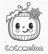 Cocomelon Coloring Pages Halloween Printable Kids Logo Wonder sketch template