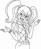 Coloring Pages Super Hero Quinn High Printable Harley Colorful She Very sketch template
