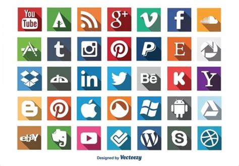 8 Social Media Icons Psd Vector Eps Format Download Design Trends