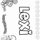 Lexi Coloring Pages Hellokids Girls Names Posters sketch template