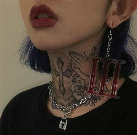 Pin By Liz🖤 On Goth Aesthetic Neck Tattoo Trendy Tattoos Girl Tattoos