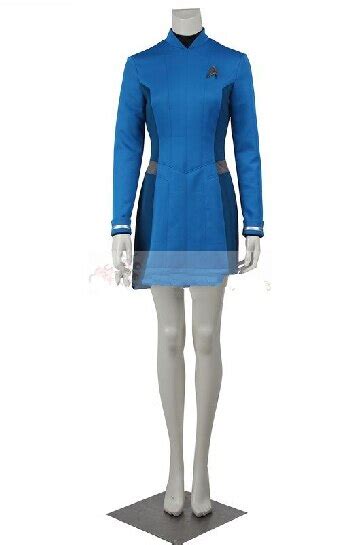 Star Trek Beyond Carol Cosplay Dress Blue Color Female