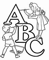 Abc Coloring Pages Alphabet Kids Printable Sheet Sheets Letters Letter Colour Activity sketch template