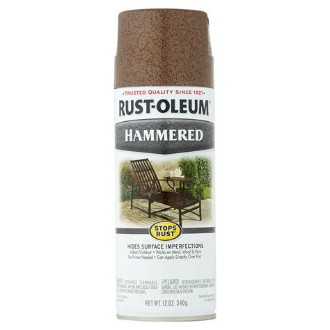 brown rust oleum stops rust hammered metal finish spray paint  oz