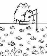 Pusheen Coloring Pages Printable Print sketch template