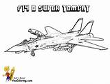 Jet Jets Colouring F14 Ausmalen Airplanes sketch template
