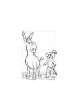 Shrek Coloring Pages Color Cartoon Donkey Puss Boots sketch template