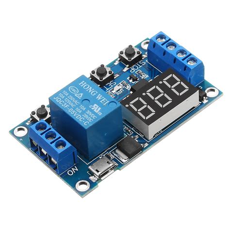 channel relay module switch trigger time delay circuit timer cycle adjustable alexnldcom